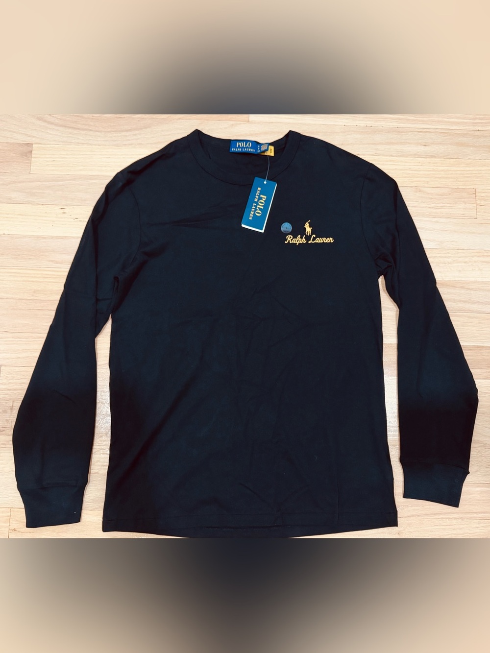 Polo Ralph Lauren Men's Stitched Embossed Pony Logo T-Shirt Tee Black NWT S-XXL